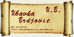 Ubavka Brđović vizit kartica